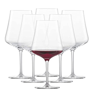 SCHOTT ZWIESEL Burgunder Rotweinglas Fine (6er-Set), stilvolle Burgundergläser für Rotwein, spülmaschinenfeste Tritan-Kristallgläser, Made in Germany (Art.-Nr. 113769), Farblos im Sale